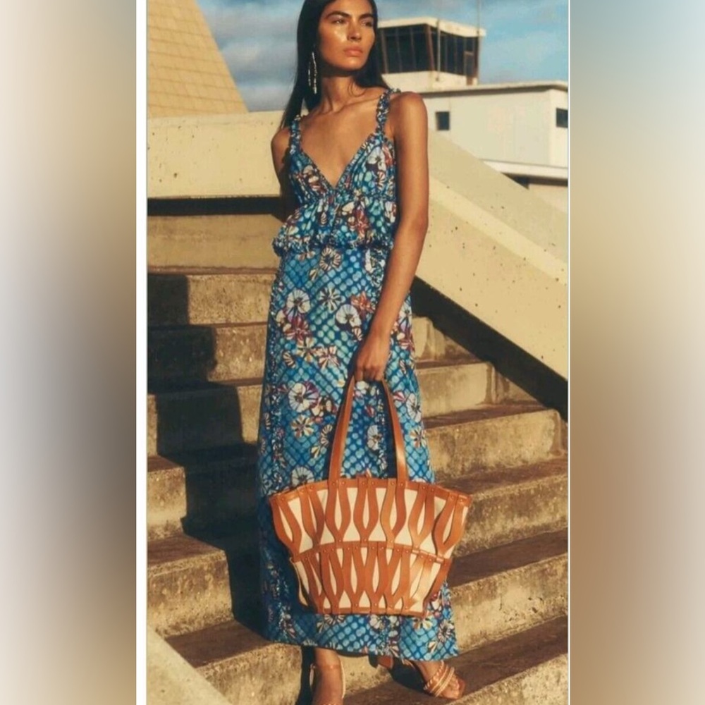 Ulla Johnson Sigrid Maxi Dress Azul Silk - Picture 3 of 10